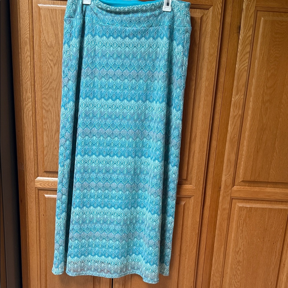 Cato Teal Lace-Trimmed Garment